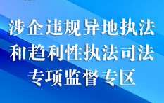 涉企违规异地执法和趋利性执法司法专项监督专区